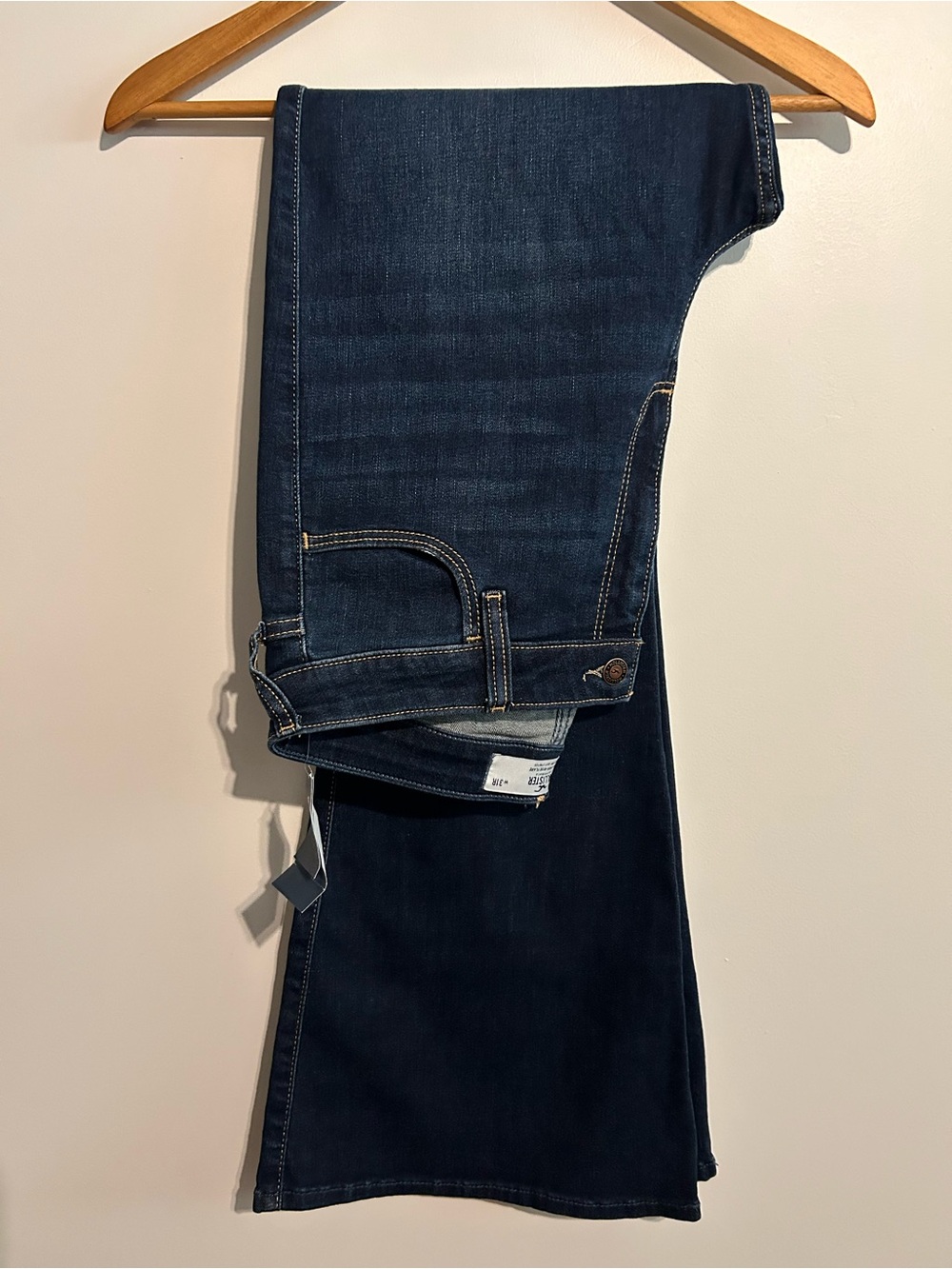 Hollister Dark Indigo Wide-Leg Jeans